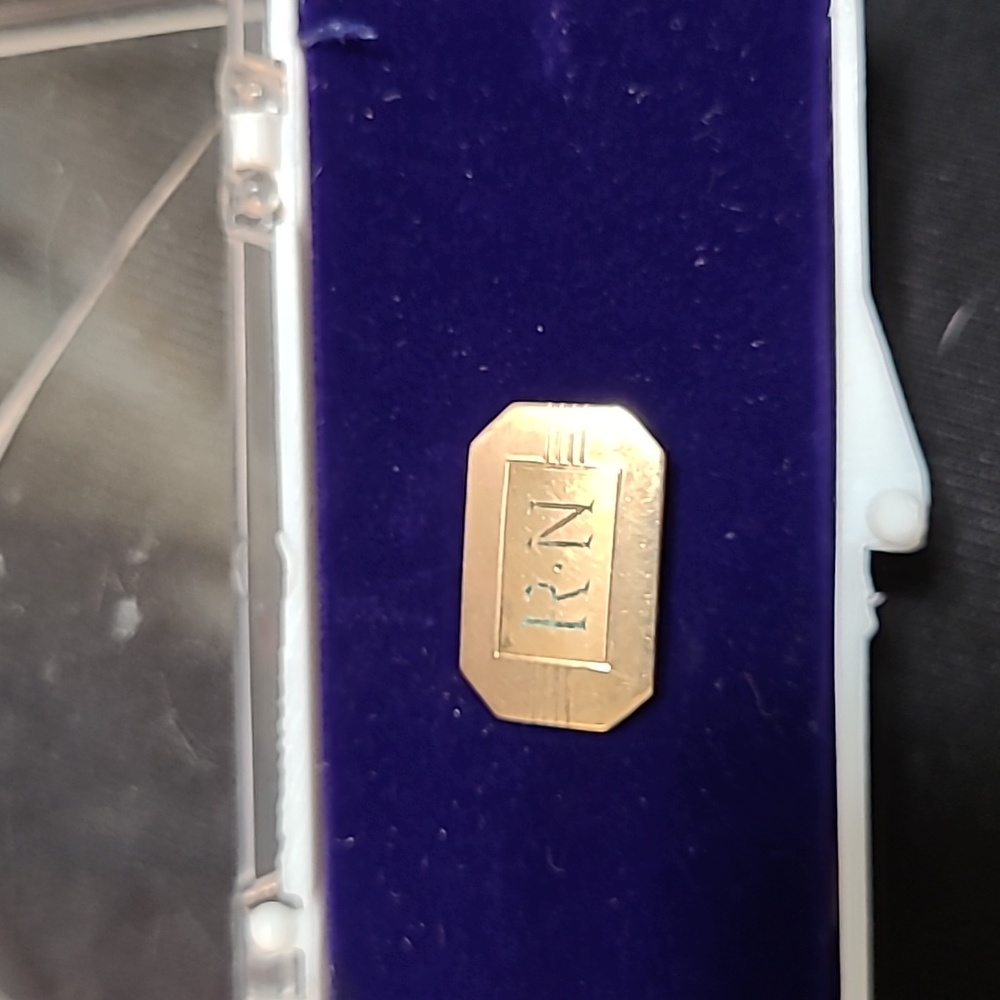 RN Brass Cufflink initials or nurse